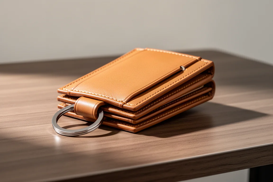 OrbitKey AirTag Leather Keychain product image
