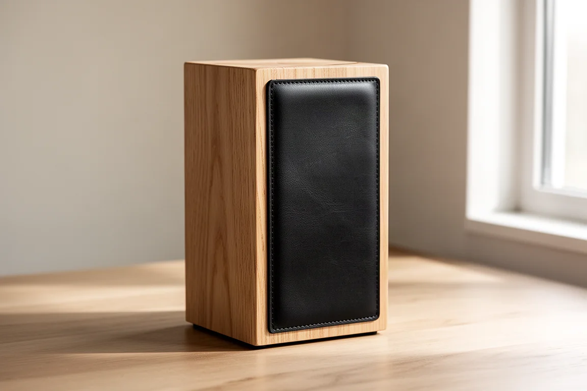 P. de Bear Magnetic Knife Block (40 cm, Oak, Black Leather) product image