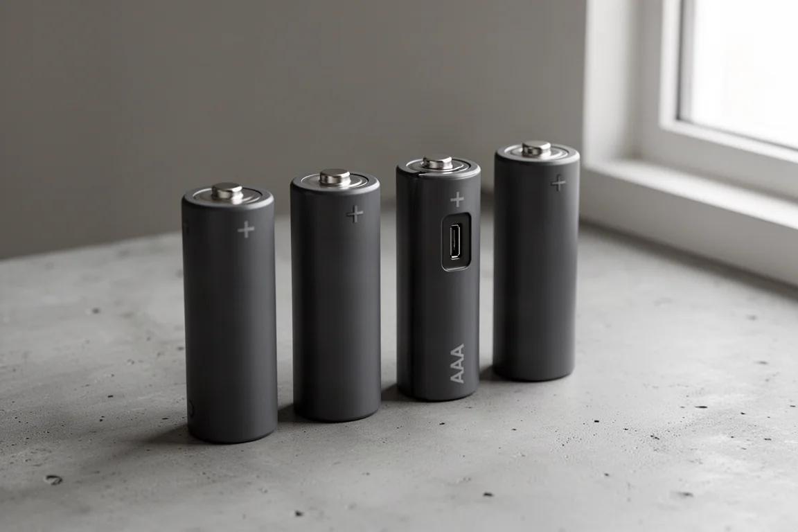 Pale Blue Earth USB Rechargeable AAA Batteries product image