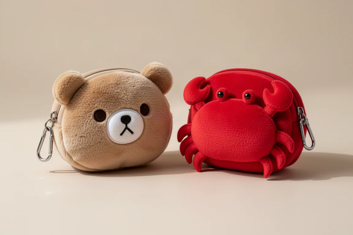P+G Fluffy Bear and Crab Pouches product image
