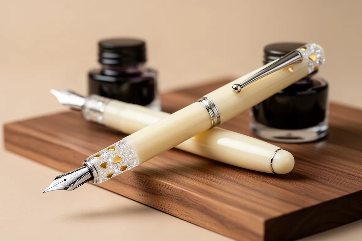 Platinum Shape of a Heart Fountain Pen (Ivory) product image