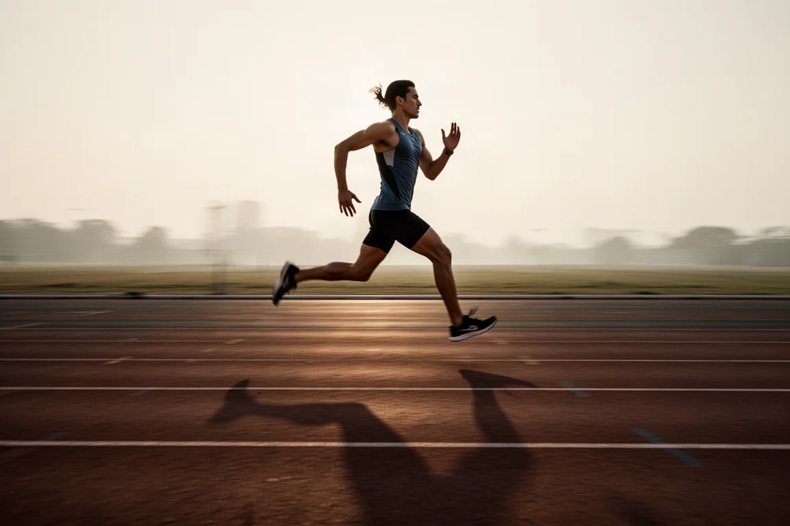 Un runner completa un allenamento a intervalli strutturato su una pista