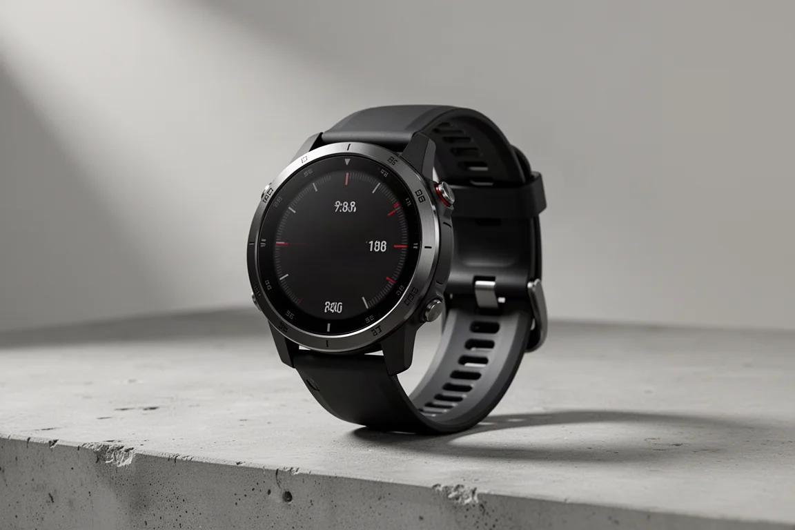 Orologio GPS multisport Polar Vantage M3 su una superficie di cemento opaco