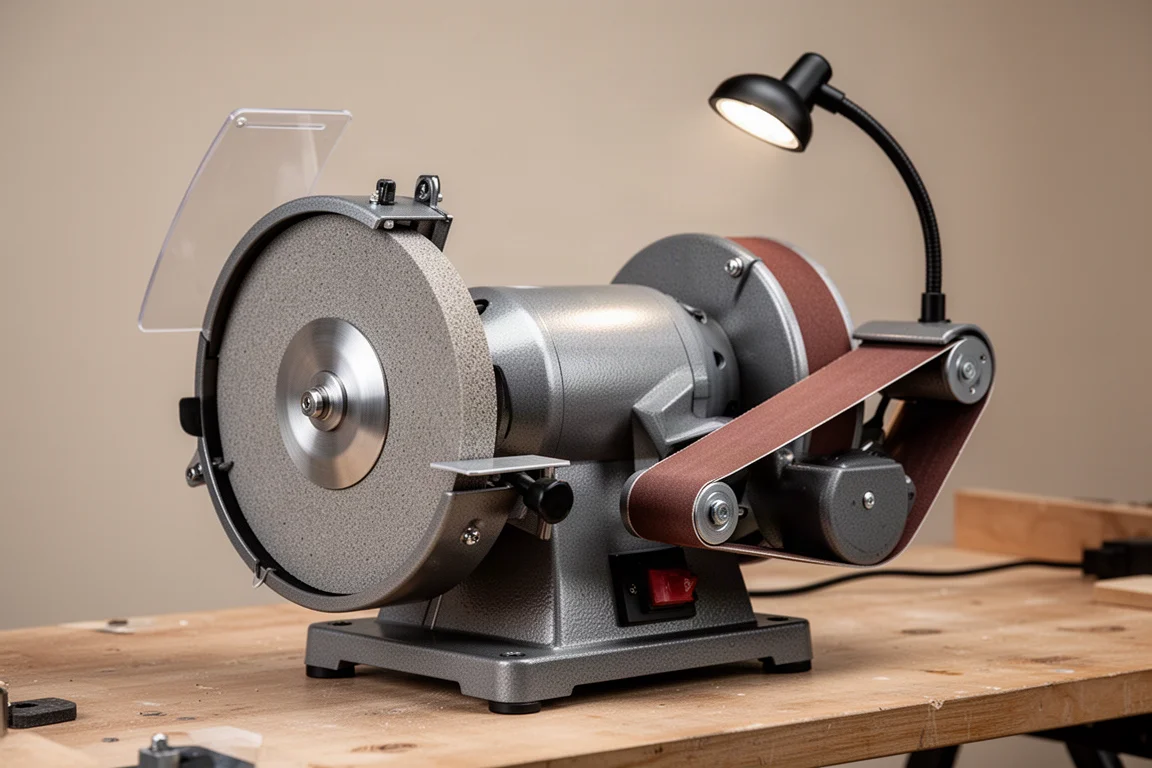 Power 8-Inch Bench Grinder with Belt Sander product image