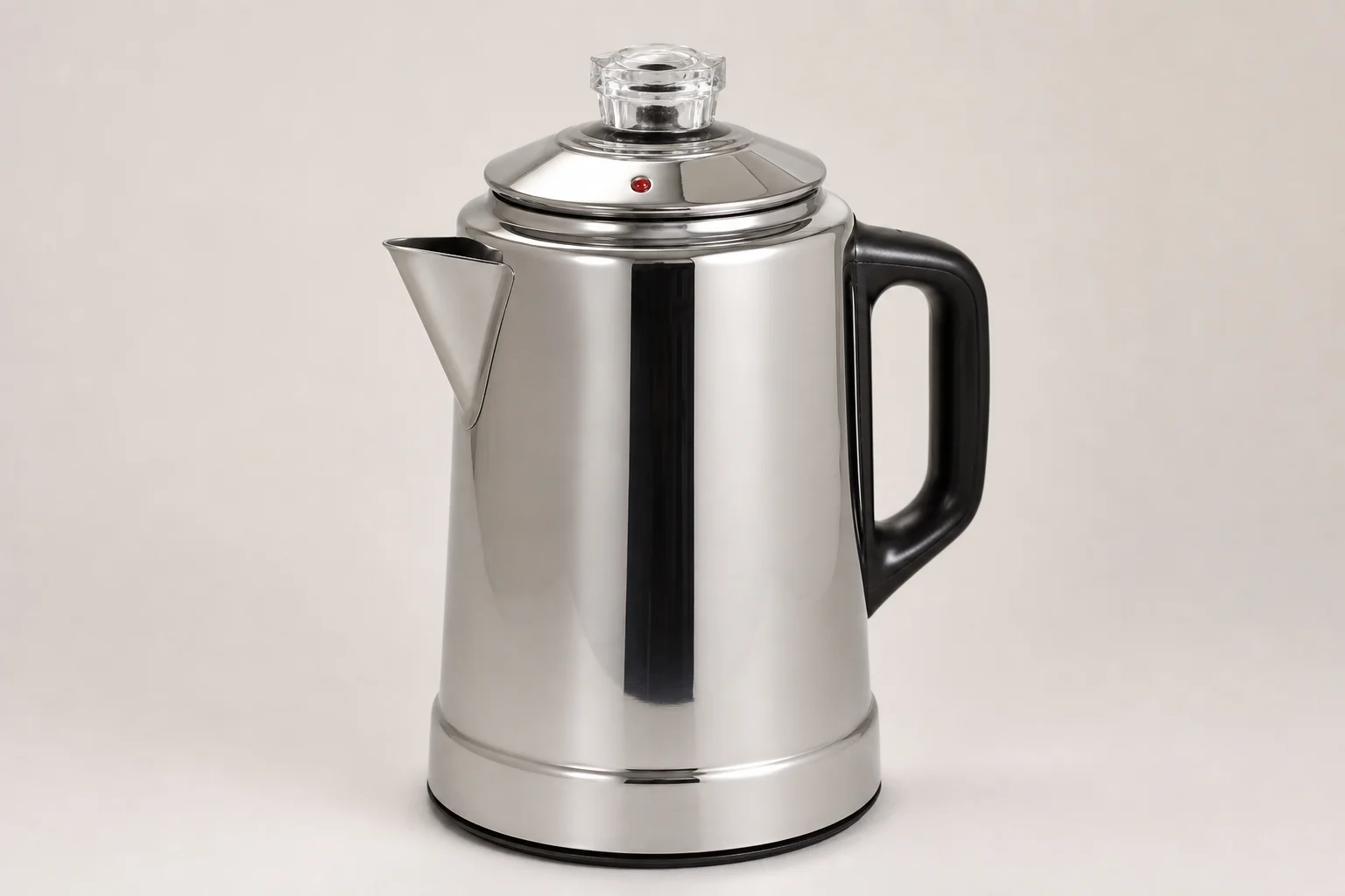 Six non-toxic coffee makers arranged on concrete: percolator, Chemex, La Pavoni, Flair Pro 3, Bunn VP17, and Ratio 8
