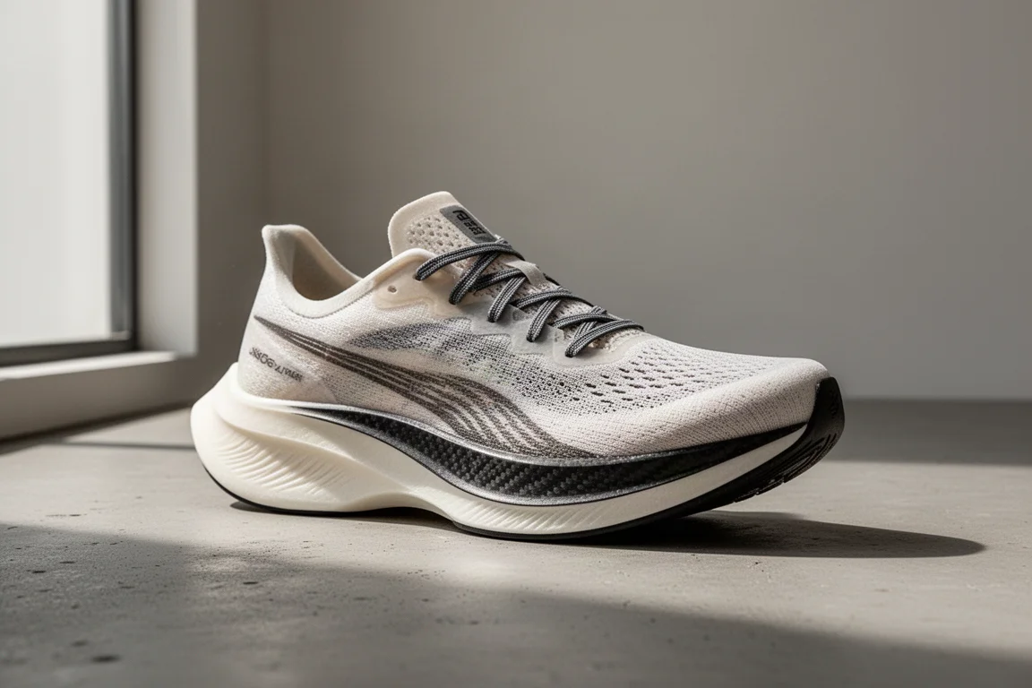 Puma Deviate Nitro Elite carbon-plated racing shoe on a concrete surface
