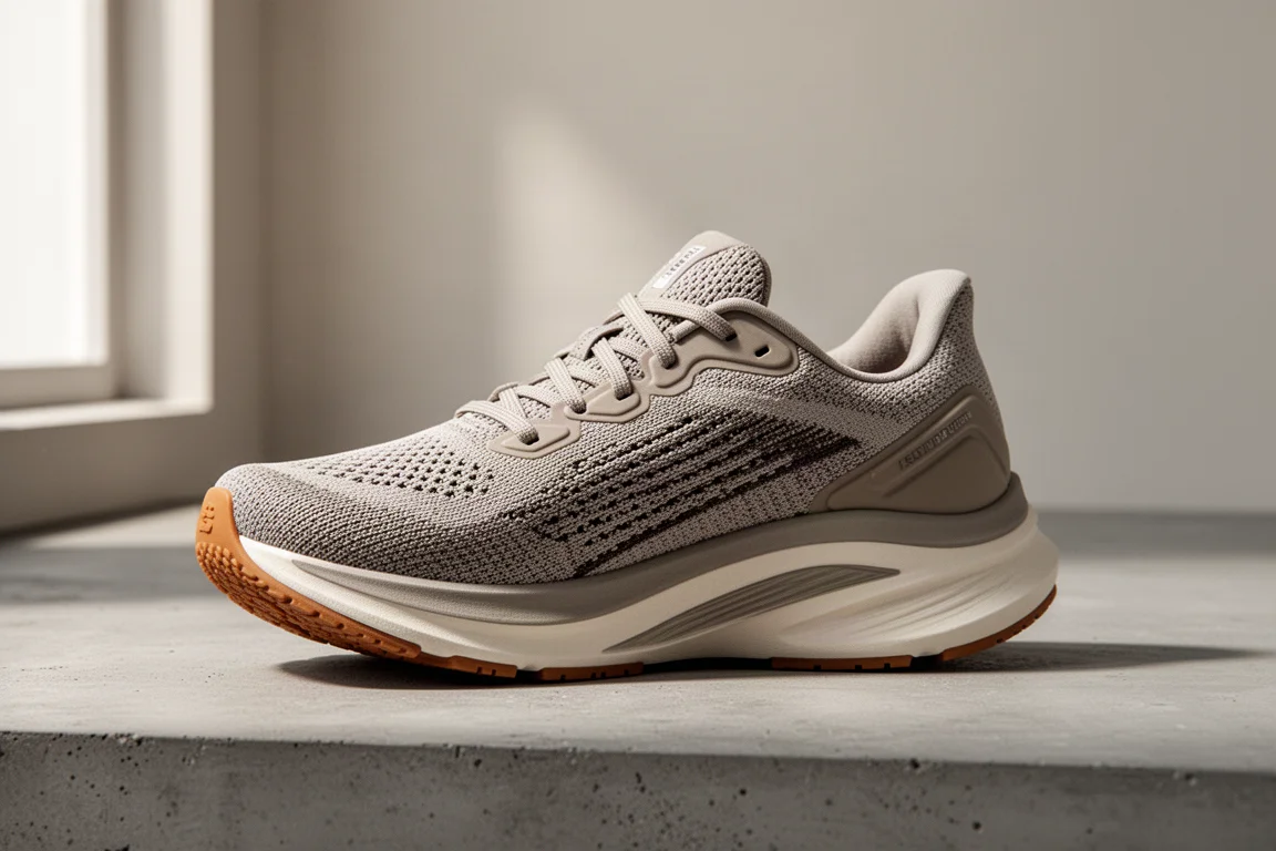 Puma Forever Run Nitro 2 stability running shoe in three-quarter profile on concrete