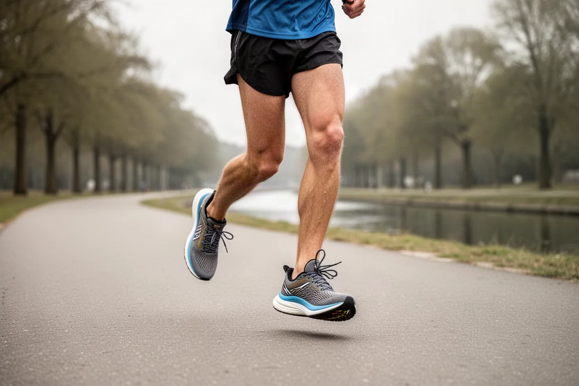 Runner cruising along a smooth paved path on a long easy run