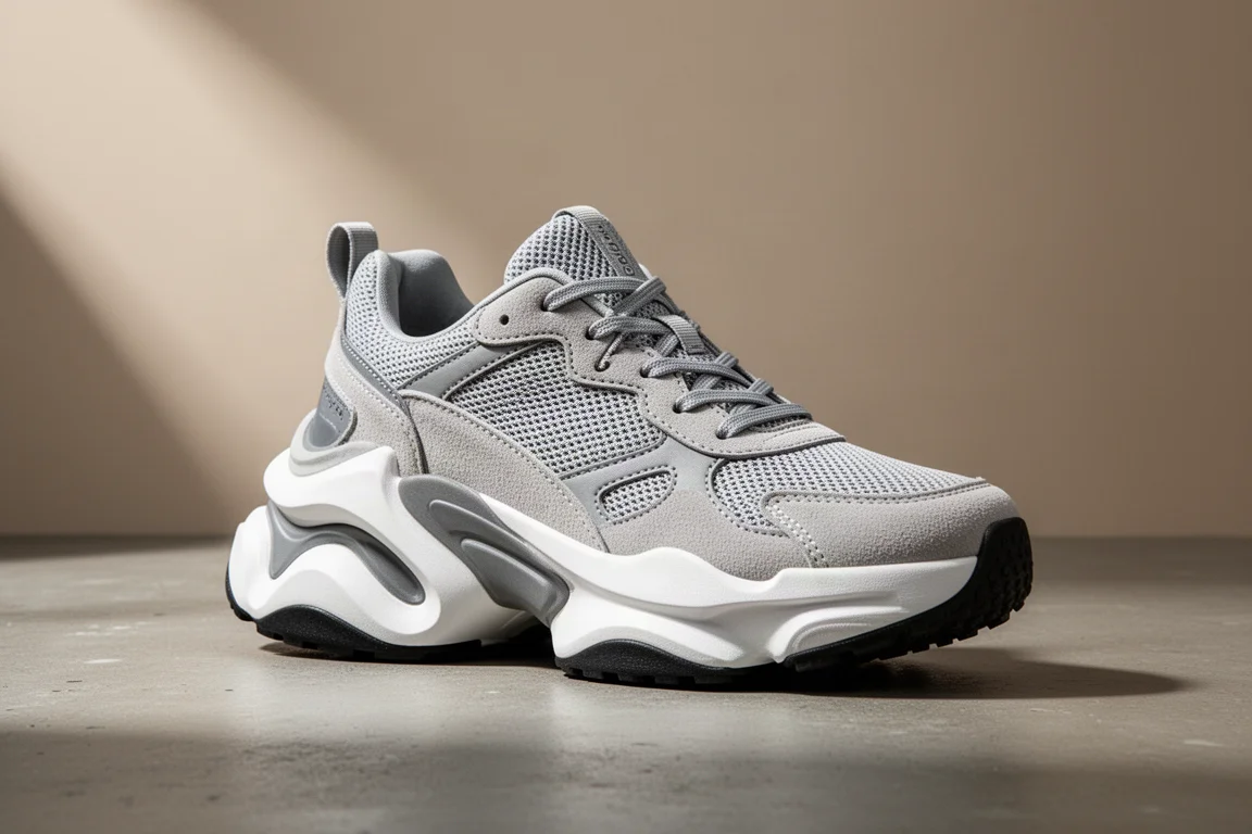 Puma MagMax Nitro max cushion running shoe shown at three-quarter angle on concrete