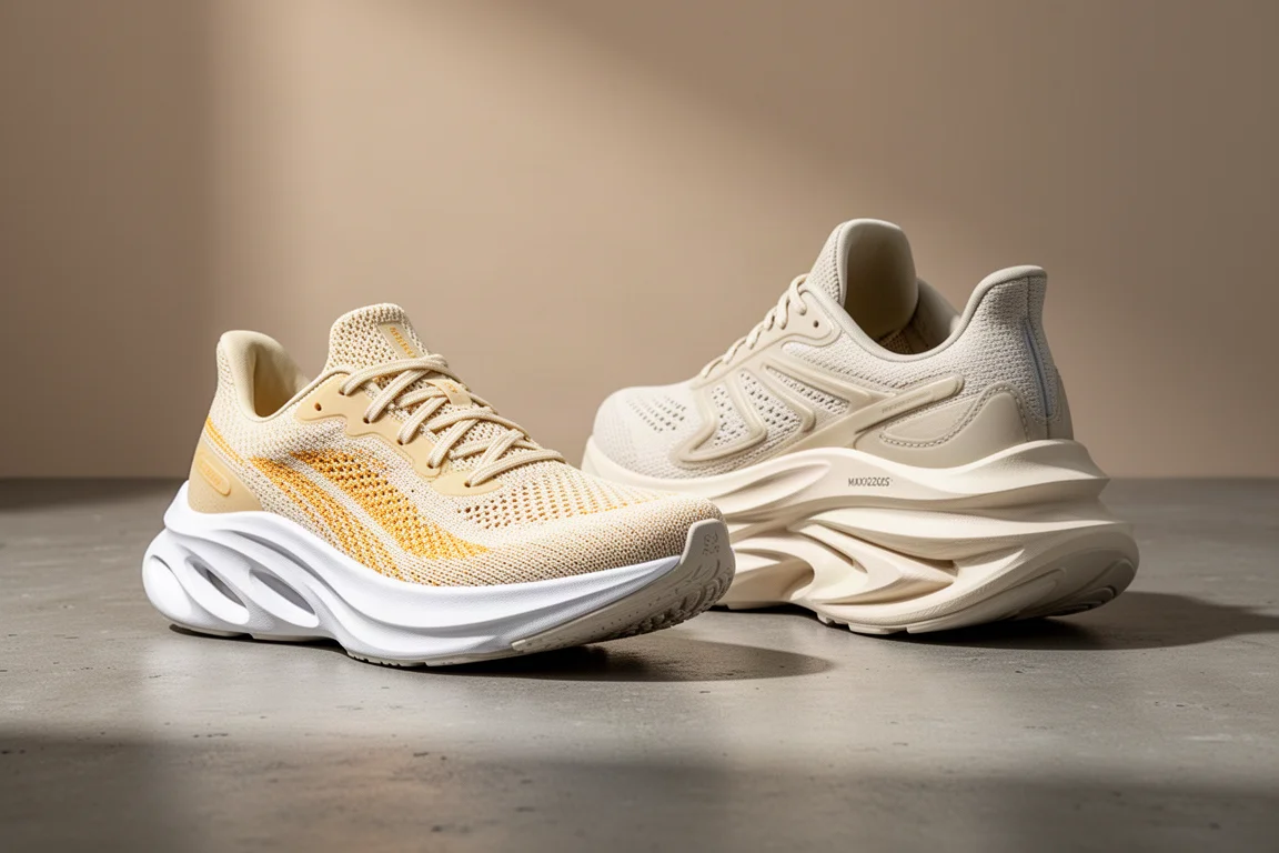 Puma Magnify Nitro 3 and Puma MagMax Nitro running shoes side by side on concrete