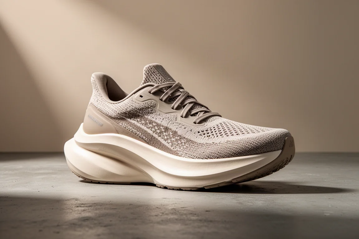 Puma Magnify Nitro max-cushion running shoe on a concrete surface