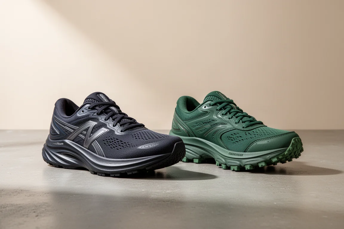 Puma Velocity Nitro 3 and Nike Vomero 17 running shoes side by side on concrete