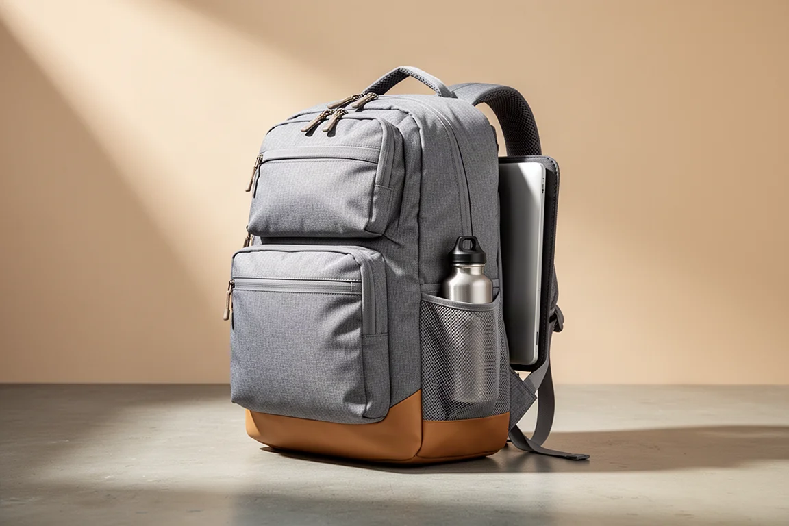 Quechua NH Escape 500 32L travel backpack standing on a concrete surface