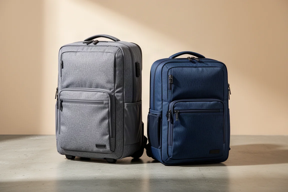 Quechua NH Escape 500 32L and 23L travel backpacks side by side