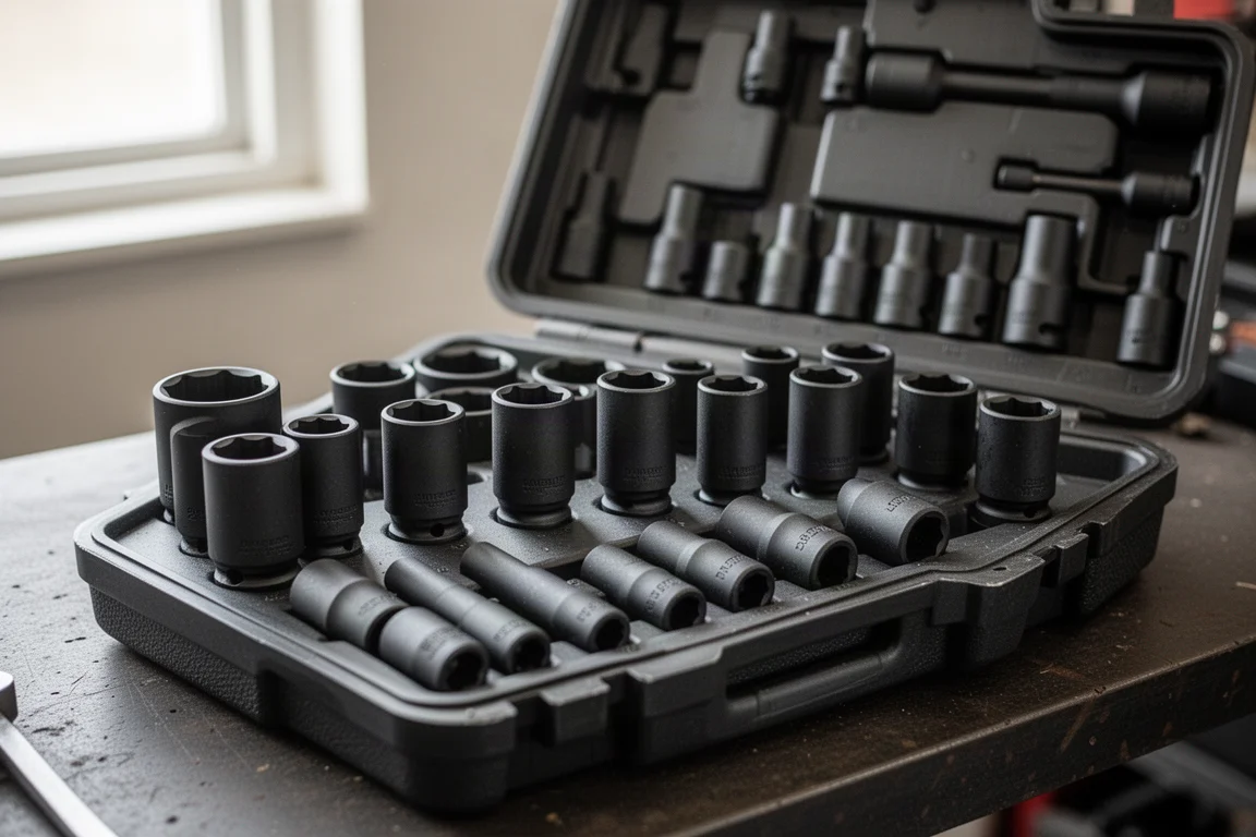 Quinn 3/8 Drive SAE and Metric Master Impact Socket Set product image