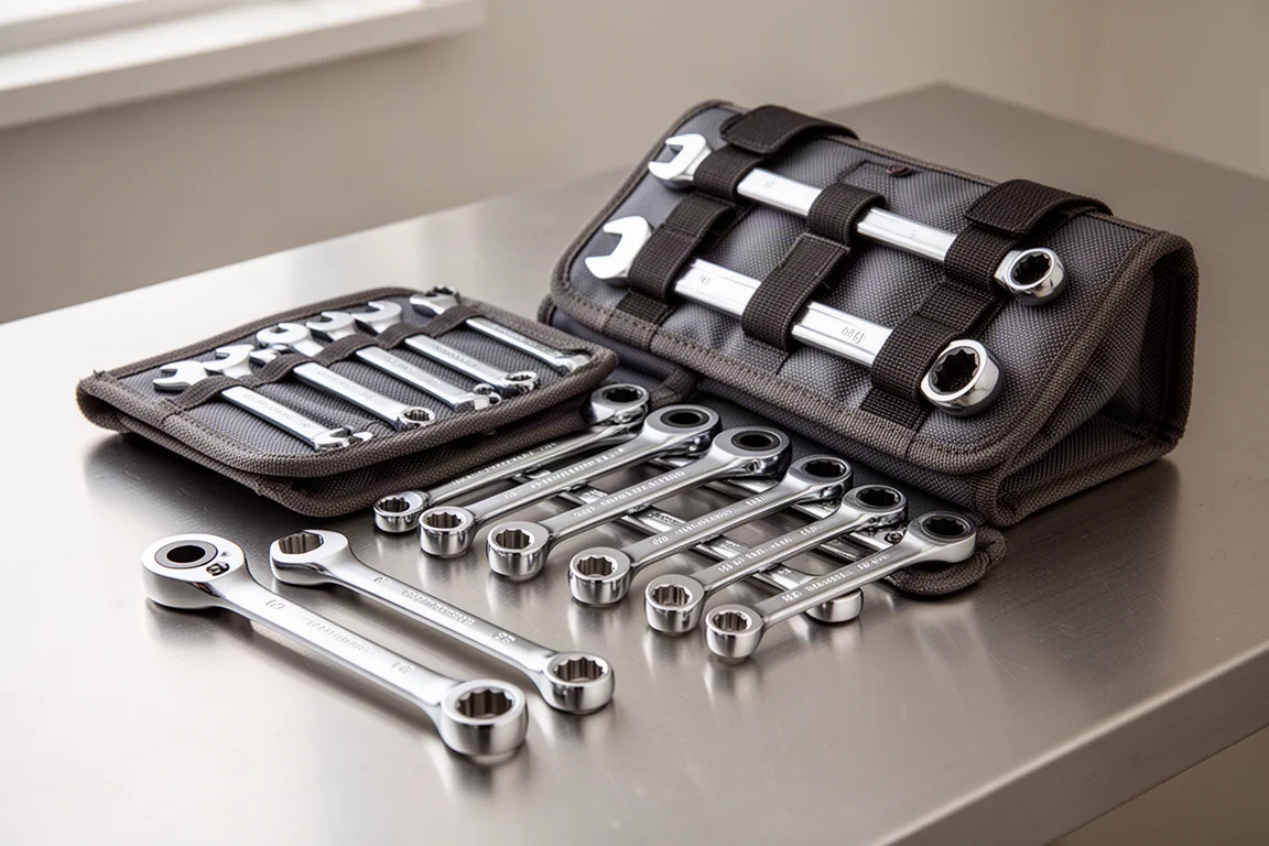 Quinn Ratcheting Combination Wrench Set product image