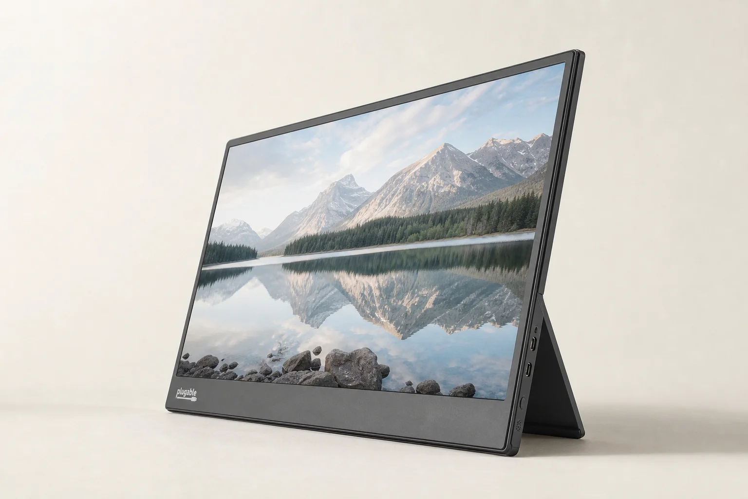 Una collezione di display portatili su una superficie in cemento che mostra vari fattori di forma