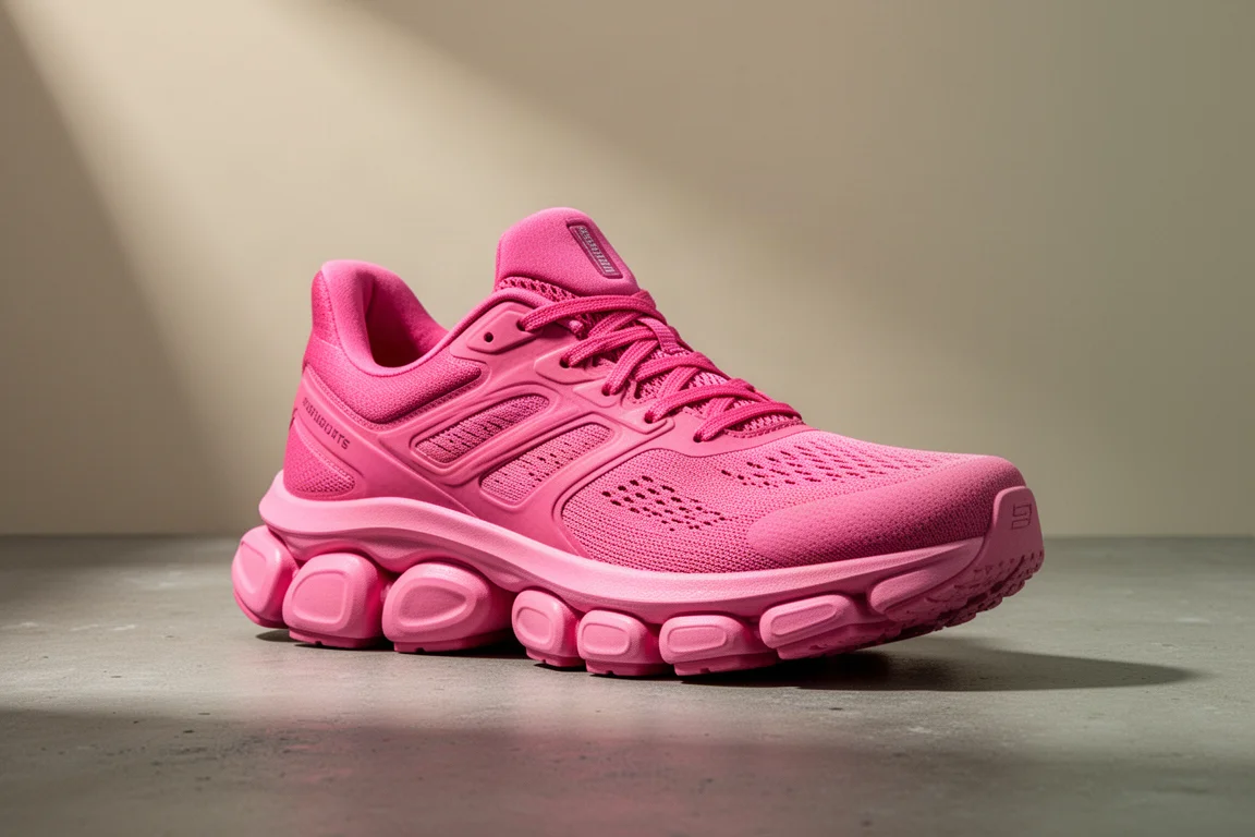 Rad UFO max-cushioned running shoe with tall dual-density midsole on concrete