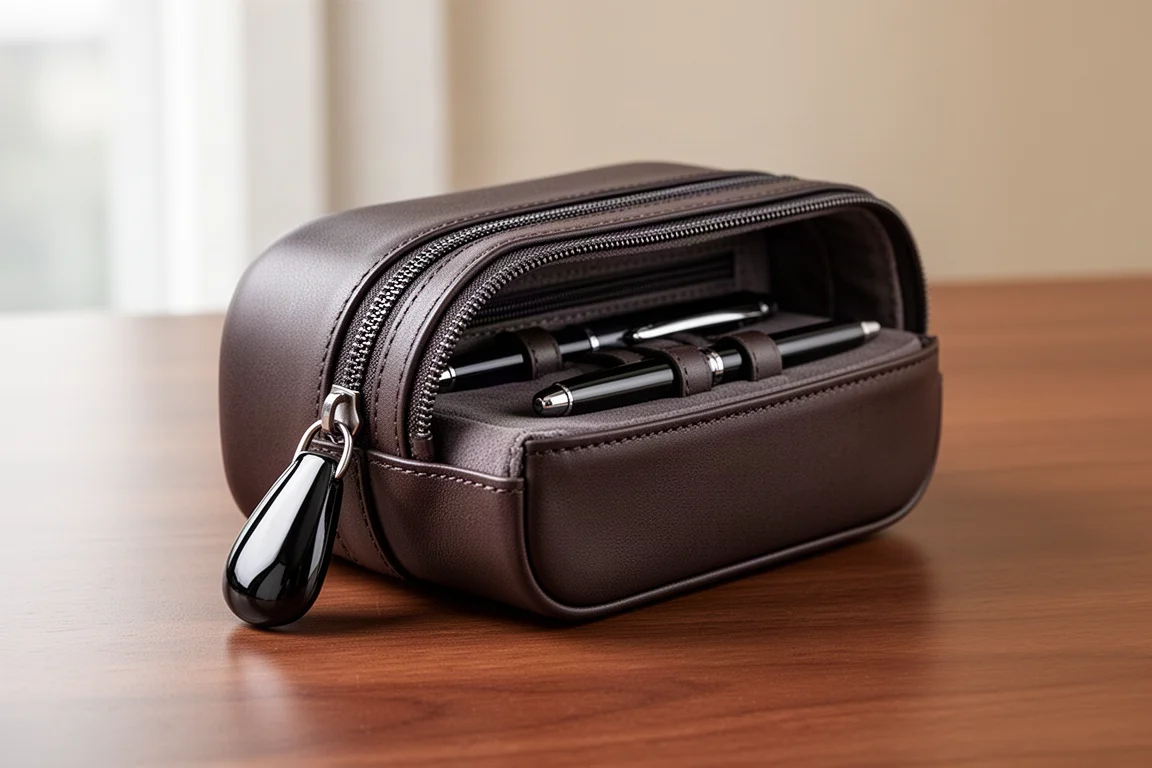 Radait Maya Leather Round Zip Pen Case Essential product image