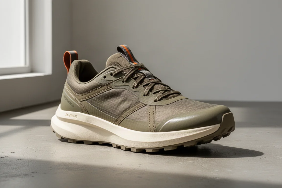 Scarpa da running Reebok Floatride Energy 3 Adventure grigia e verde pino sul cemento
