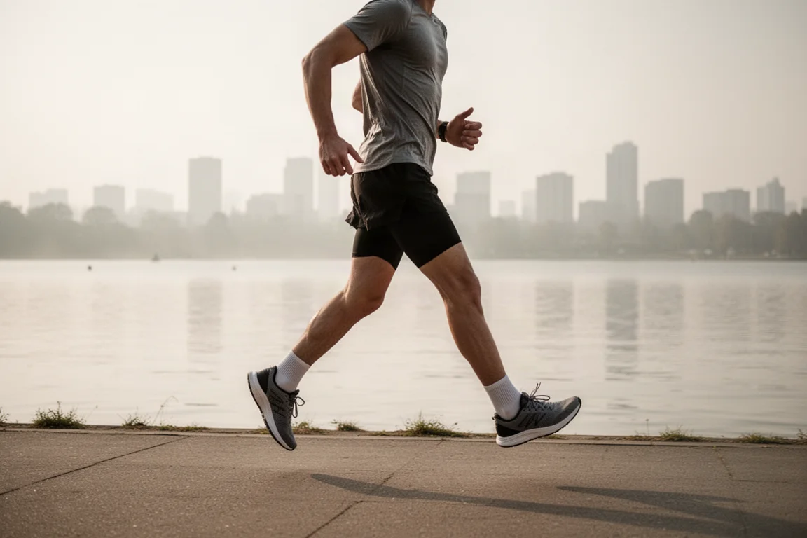 Gros plan sur une semelle extérieure en gomme translucide d'une chaussure de running