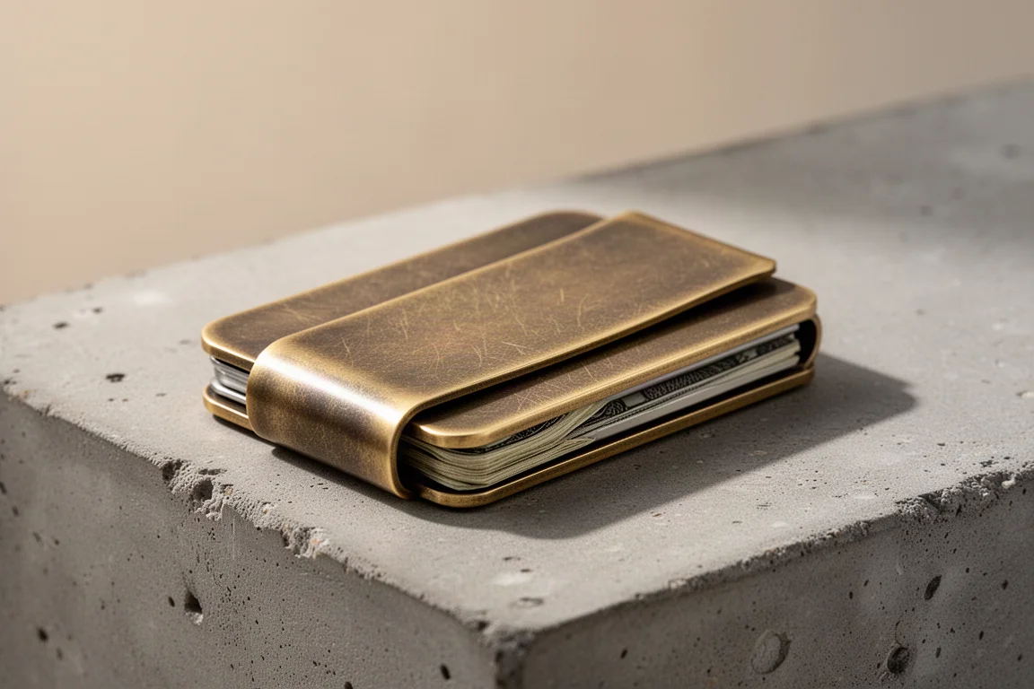 Ridge Brass Wallet product image