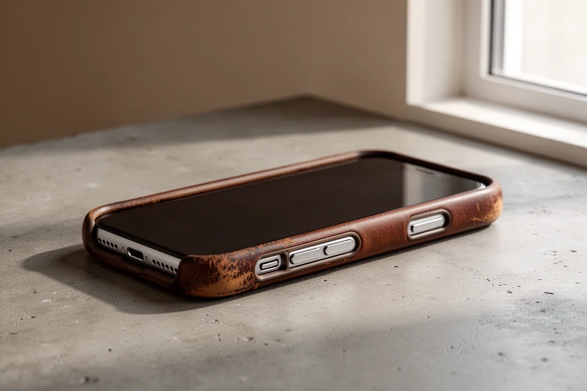 Ridge Leather Phone Case product image