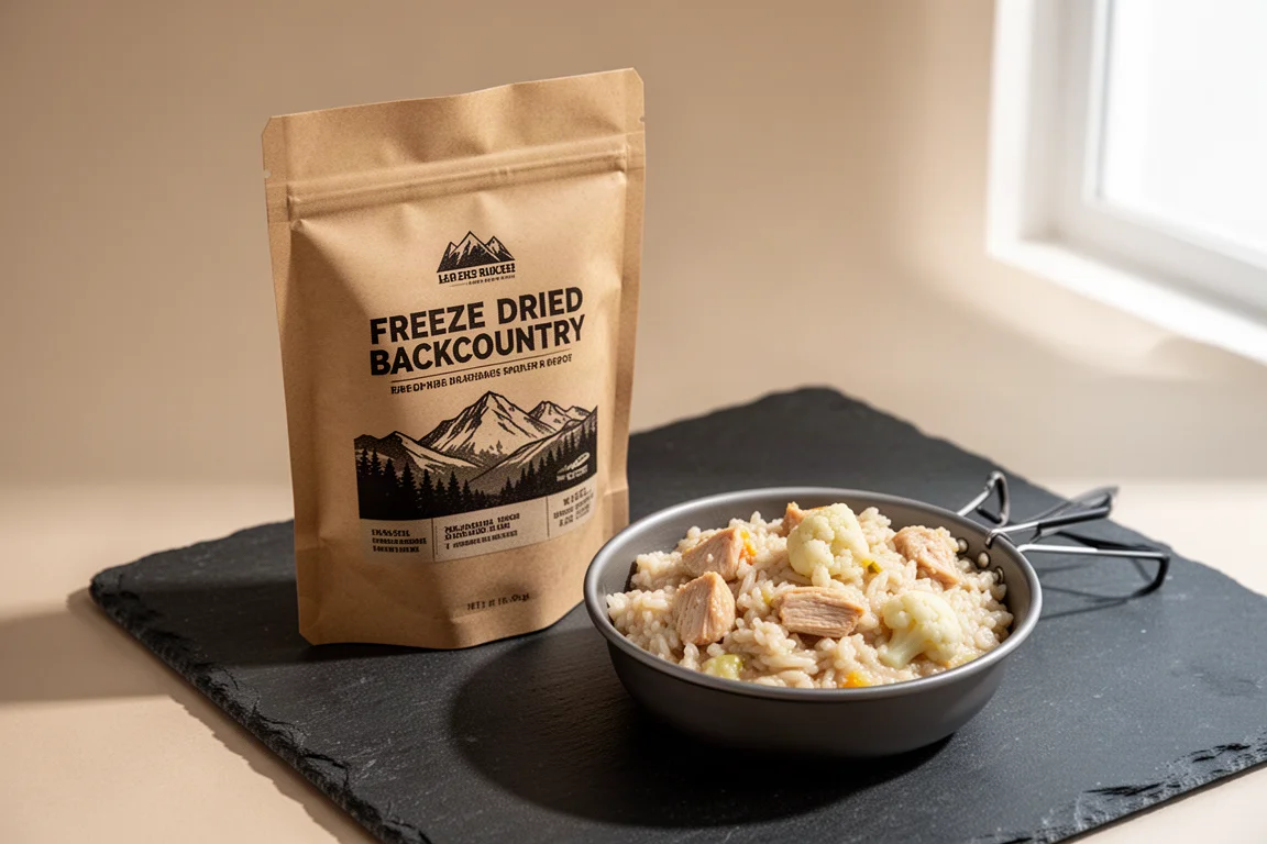 Right On Track Next Generation Back Country Meals Cauliflower Forest Chicken Risotto product image