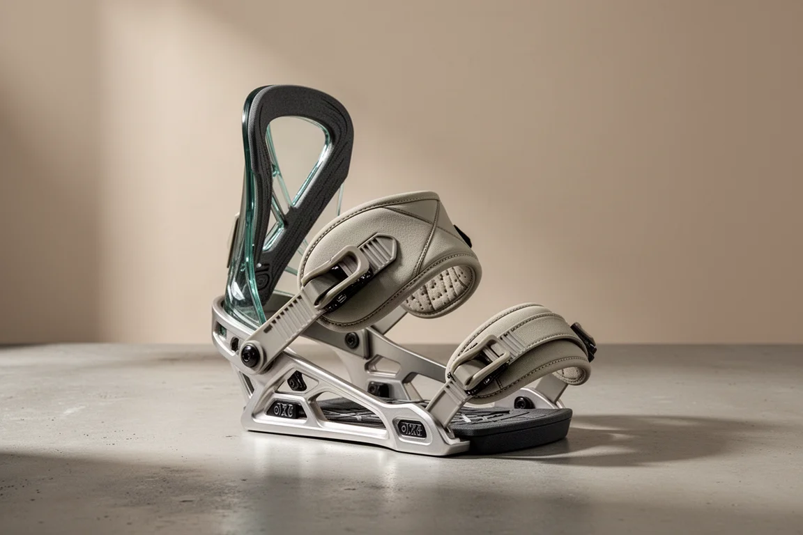 Rome Katana AsymWrap snowboard binding on a neutral studio surface