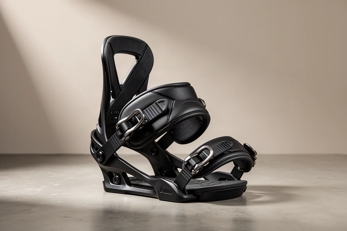 Rome Trace Heel Wrap Snowboard-Binding fotografiert auf einer Betonfläche
