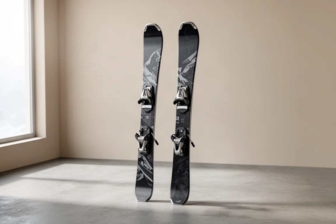 Rossignol Hero Elite MT Ti Cam Carving-Skier aufrecht auf Beton stehend
