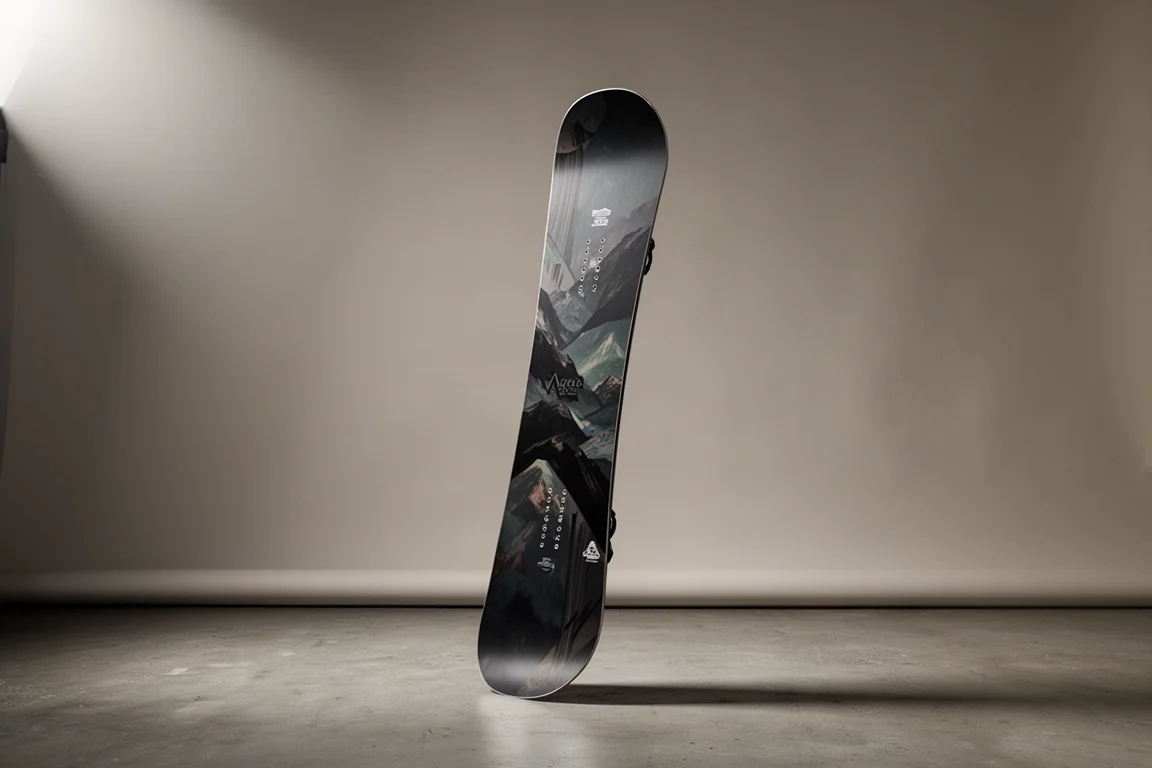 Rossignol Sawblade snowboard standing upright against a neutral backdrop