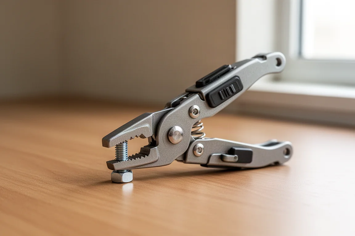 Kompaktowe mini szczypcy trzymające małą głowicę śruby