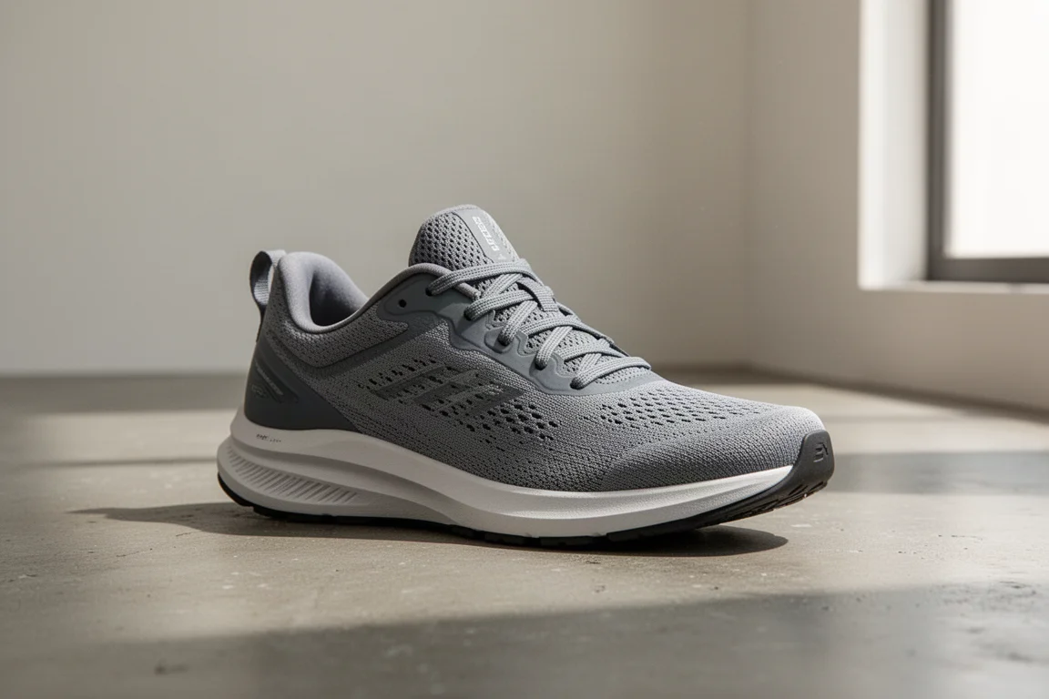 Firmer everyday trainer standing on a neutral studio surface