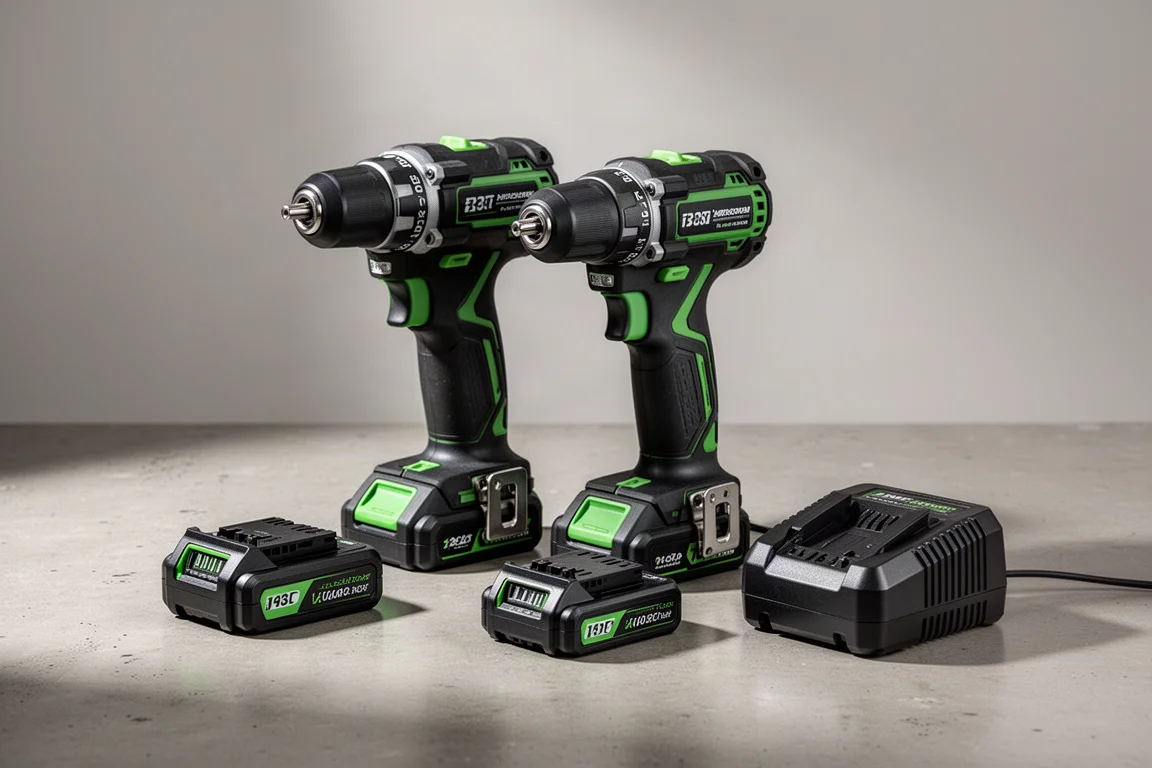 Ryobi 18V Two-Tool Combo Kit with Batteries and Charger product image