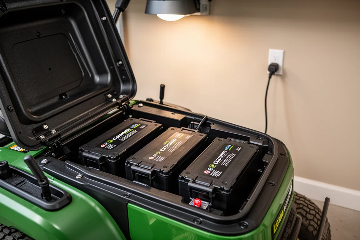 電池艙內有大容量鋰電池,牆上充電器已插電