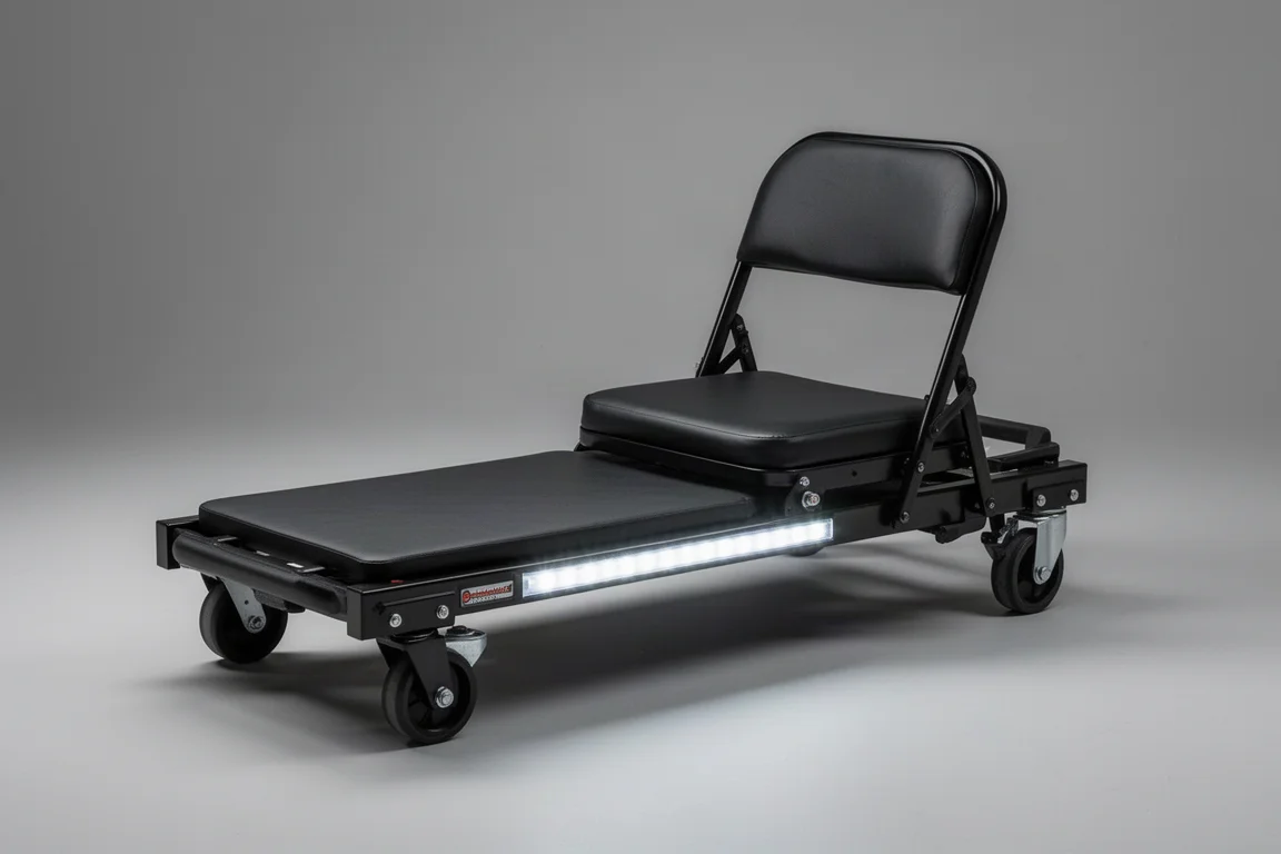 Ryobi Creeper with Flashlight and Folding Chair product image