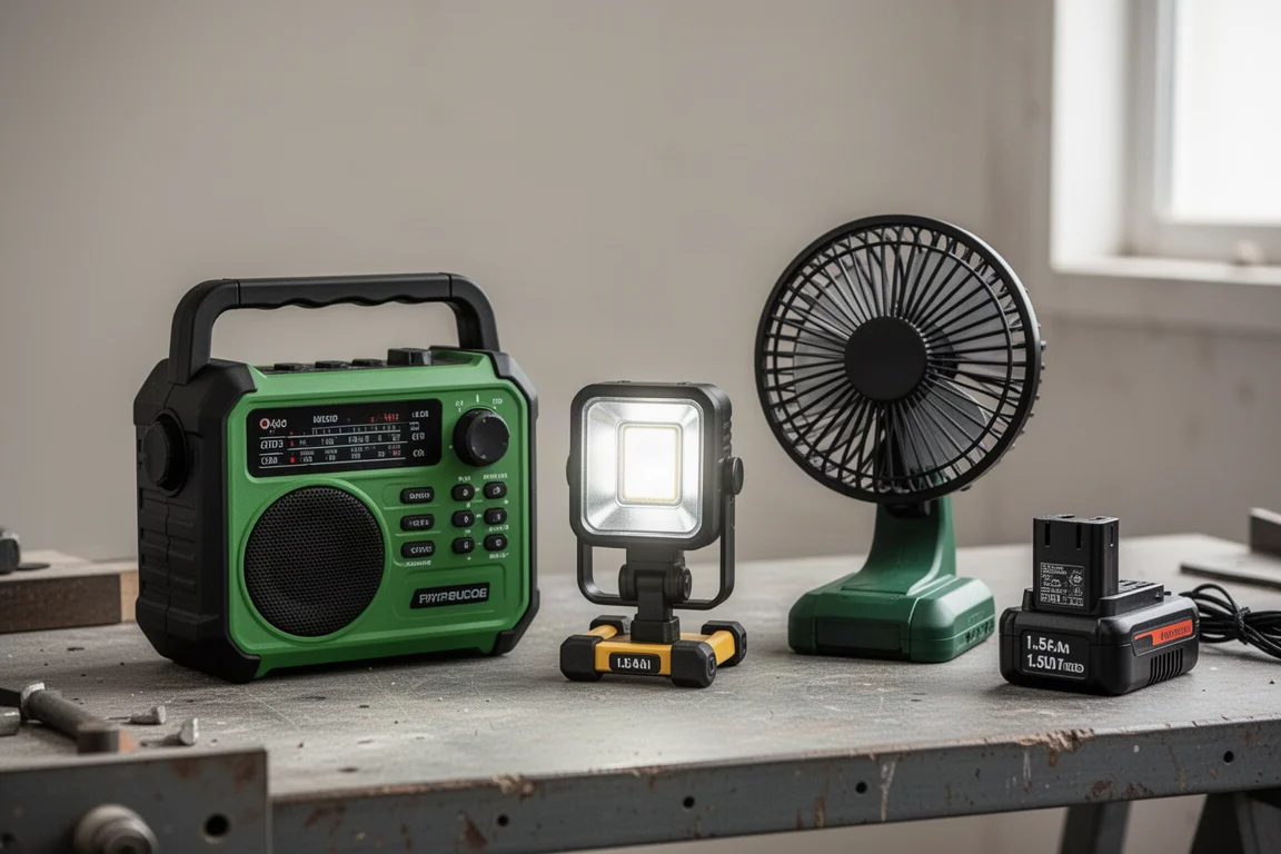 Ryobi Radio, Light, and Fan Kit product image