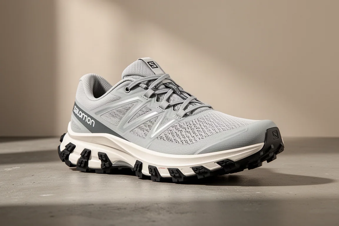 Salomon Aero Blaze 3 running shoe on a concrete surface