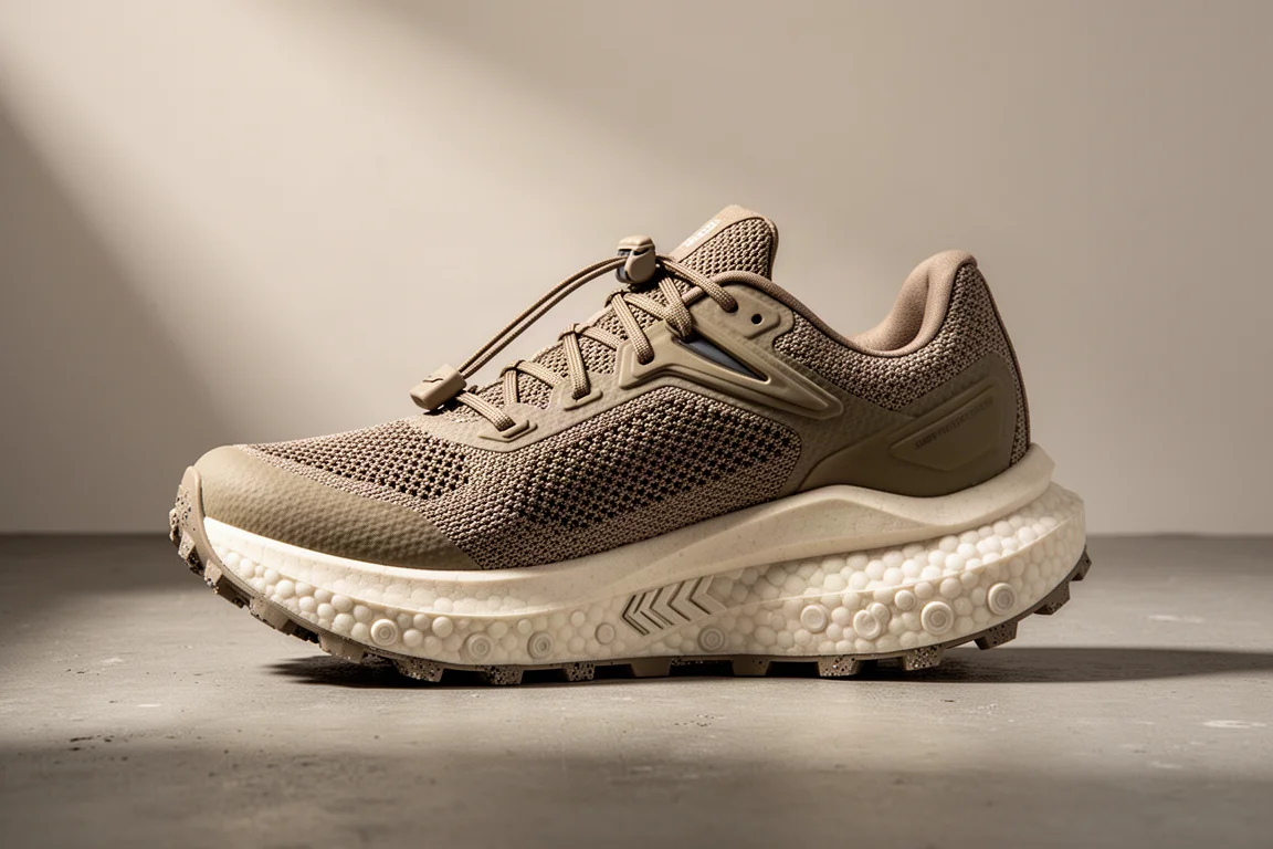 Salomon Aeroglide 4 Gravel running shoe shown at three-quarter angle on concrete