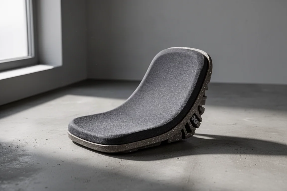 Inserto Air Cush Rear Heel Pad di Salomon su una superficie di calcestruzzo