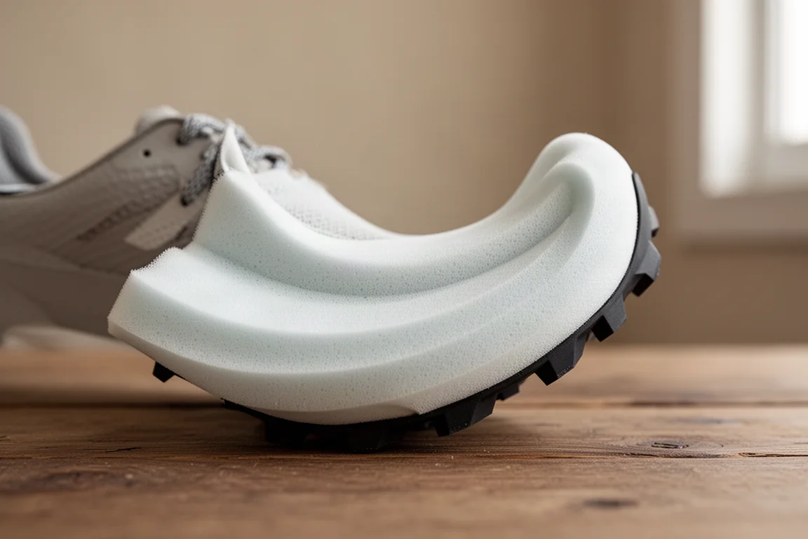 Close-up van diepe rubberen noppen die grip vinden op een modderig pad
