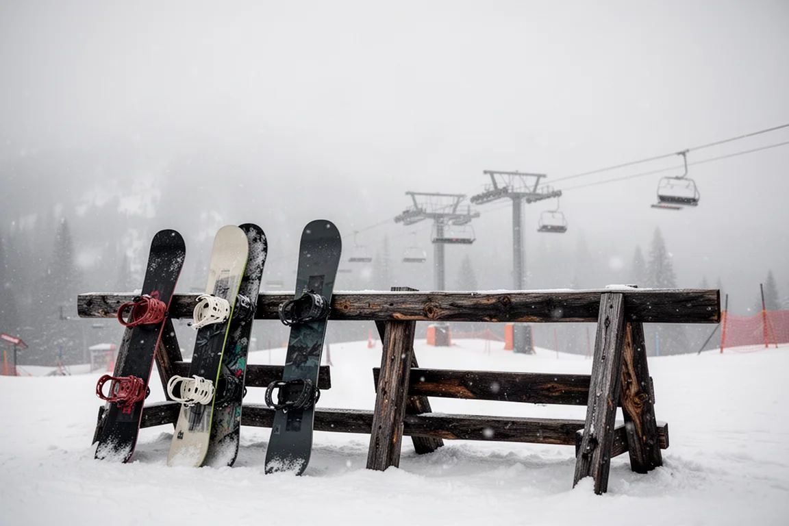 Snowboarder fährt eine steile Freeride-Linie im Powder