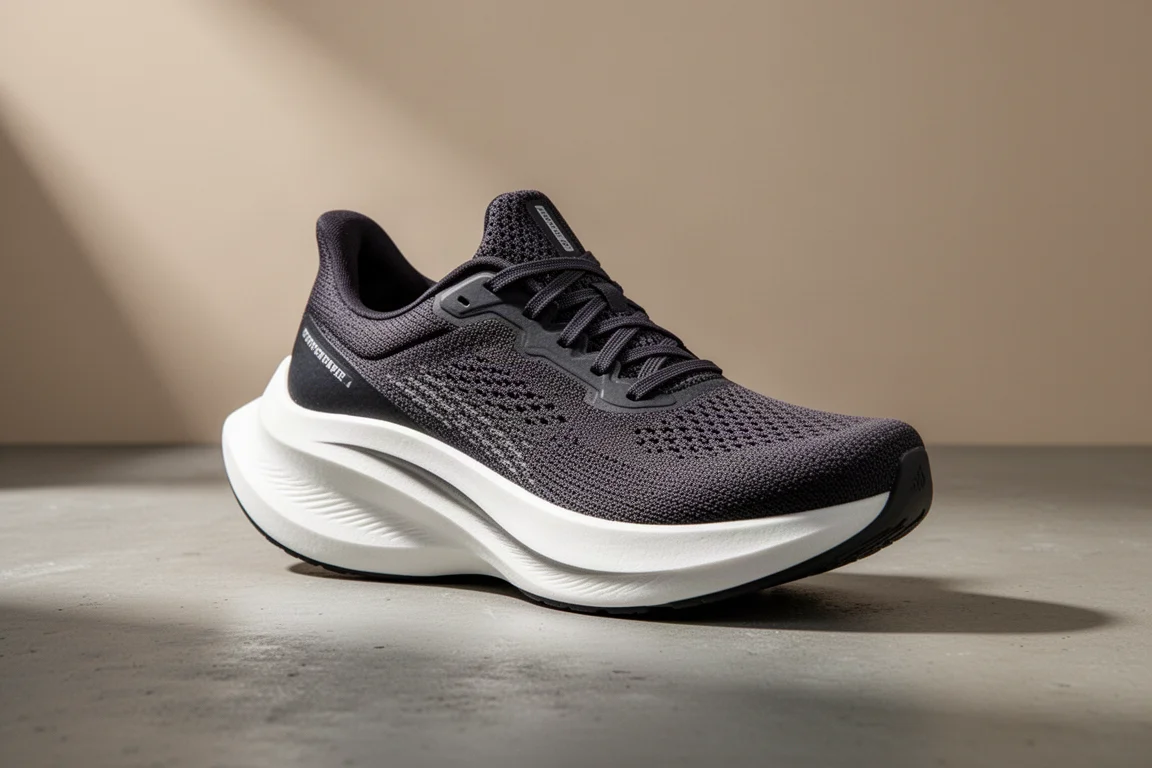 Salomon Phantasm CF road running shoe with tall foam midsole on concrete