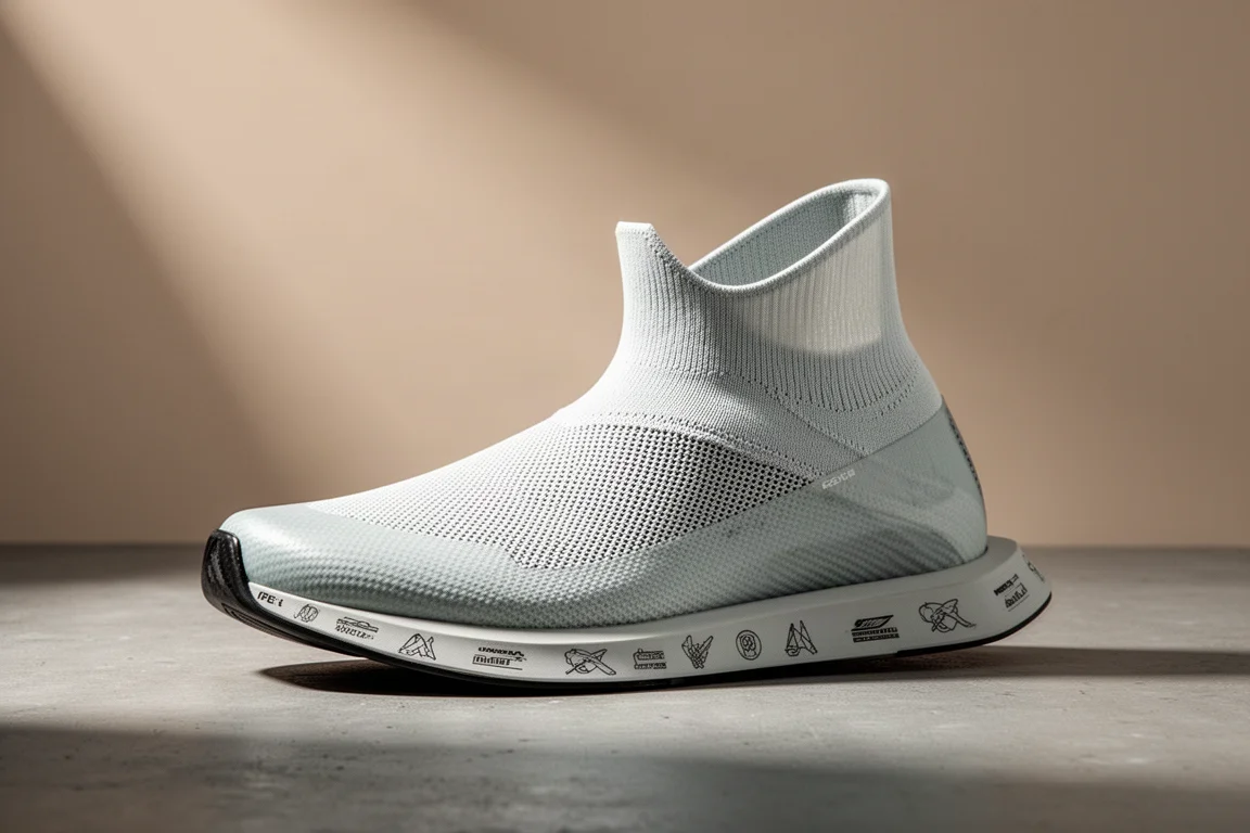 Salomon S-Lab Phantasm 3 racing shoe with high cuff on neutral backdrop