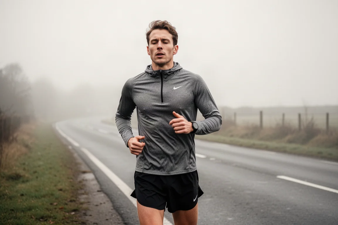 Coureur s'étirant après avoir terminé une dure séance de fractionné en extérieur