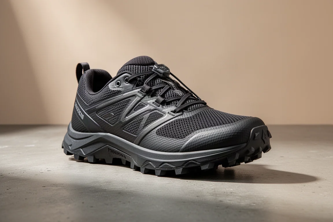 Salomon Speedcross 6 trail running shoe on a matte concrete surface