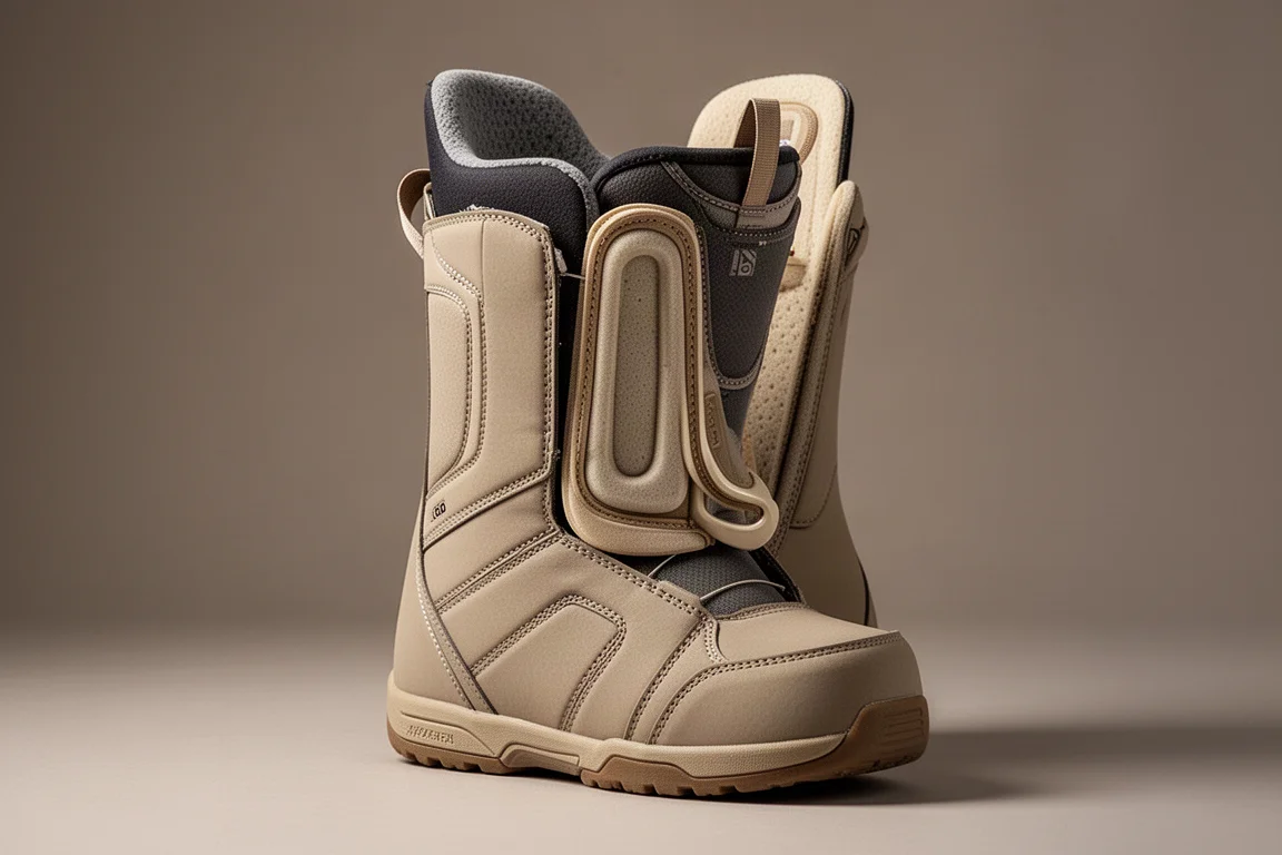 Innenschuh eines Snowboardboots mit genähten Flexzonen und Schaumpolsterung