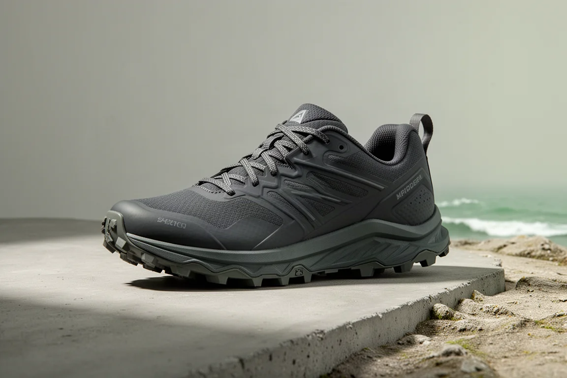 Saucony Blaze TR trail running shoe shown at three-quarter angle on a concrete surface