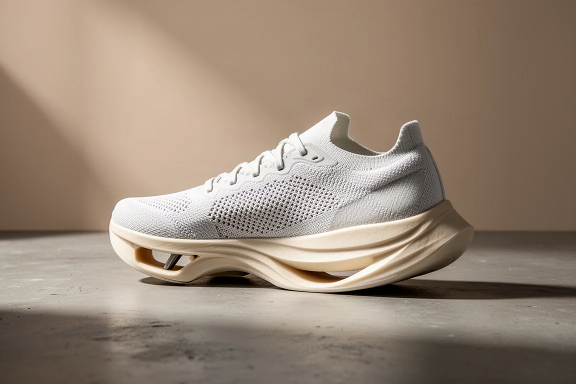 Saucony Endorphin Elite 2 racing shoe with thick soft foam midsole on concrete